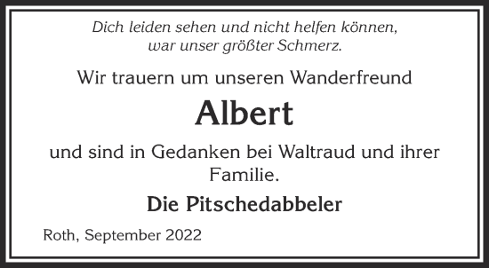 Traueranzeige von Albert  von Gelnhäuser Neue Zeitung