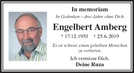 Traueranzeige von Engelbert Amberg von Gelnhäuser Neue Zeitung