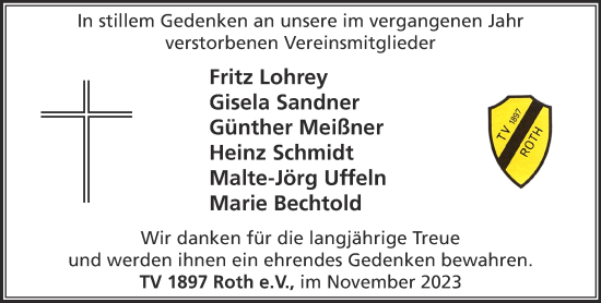 Traueranzeige von Im Gedenken 2024 von Mittelhessen-Bote