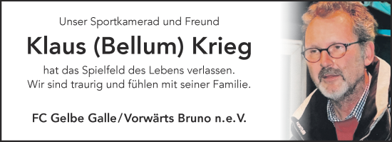 Traueranzeige von Klaus Krieg von Gelnhäuser Neue Zeitung