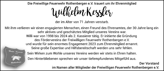 Traueranzeige von Wilhelm  Kessler von Mittelhessen-Bote