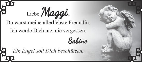 Traueranzeige von Maggi  von Mittelhessen-Bote
