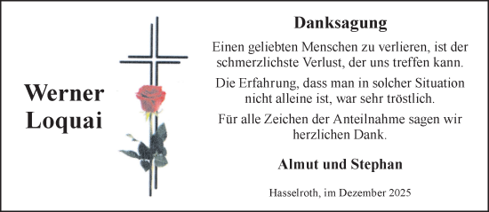 Traueranzeige von Werner Loquai von Gelnhäuser Neue Zeitung